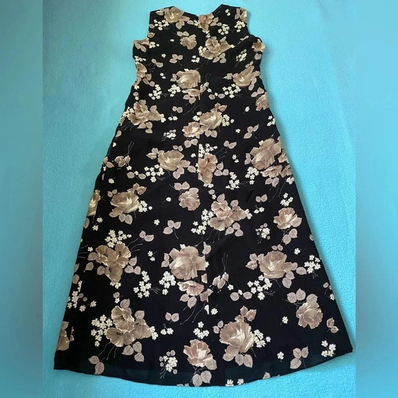 TALBOTS Petites maxi floral tank style dress fully lined cottagecore NEW size 2 - Picture 3 of 11